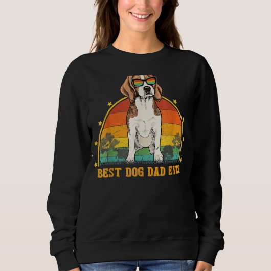 Männer Bester Beagle Vater je Vintager Faustknoche Sweatshirt (Vorderseite)