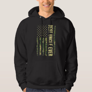 Männer Bester Onkel je US-Flagge Camouflage Vater Hoodie