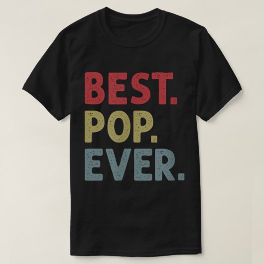Männer Bester Pop je Design Opa oder Vater T-Shirt (Design vorne)