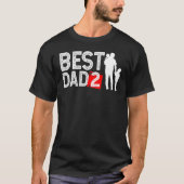 Männer Bester Vater 2 oder bester Vater 2 Kinder 1 T-Shirt (Vorderseite)