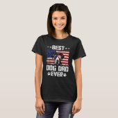 Männer Bester Vater je Dane American Flag 4. J T-Shirt (Vorne ganz)