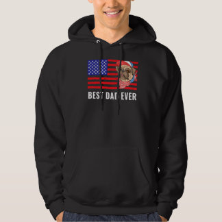 Männer Bester Vater je US-amerikanische Flagge Pha Hoodie