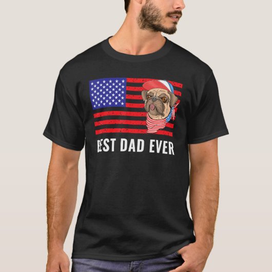 Männer Bester Vater je US-amerikanische Flagge Pha T-Shirt (Vorderseite)
