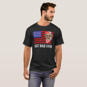 Männer Bester Vater je US-amerikanische Flagge Pha T-Shirt (Vorne ganz)