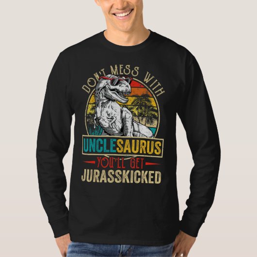 Männer beunruhigt Unclesaurus Dinosaur Rex Fathe T-Shirt (Vorderseite)