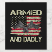 Männer bewaffnet und Dadly lustig Totenvater für V Weinetikett (Einzelnes Label)