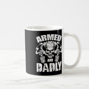 Männer bewaffnet und tödlich lustiger Totenkopf-Co Kaffeetasse