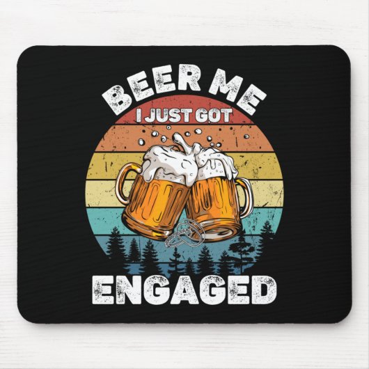 Männer Bier Wurde Verlobt Lustige Party-Feier Mousepad (Vorne)