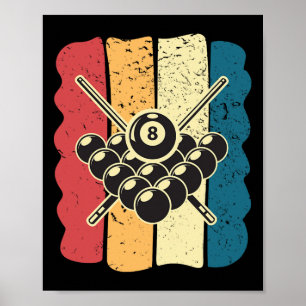 Männer Billard Humor Vintage Lustige Geschenkidee  Poster