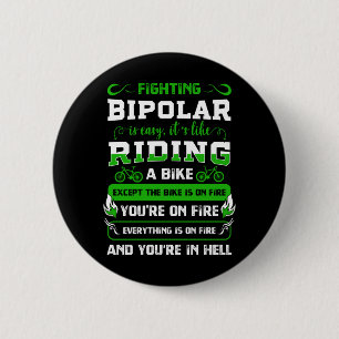 Männer Bipolar Fighter Manie Psychische Störung An Button