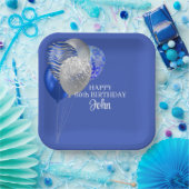 Männer Blau Geburtstag Pappteller (Party)