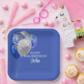 Männer Blau Geburtstag Pappteller (Party)