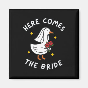 Männer Braut-to-be Hochzeit alberne Braut Gans bek Magnet