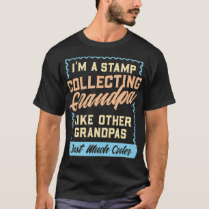 Männer Briefmarken sammeln Opa Sammler Philatelis T-Shirt