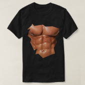 Männer Brustkorb Sixpack Abs lustiges Fake abs Mus T-Shirt (Design vorne)