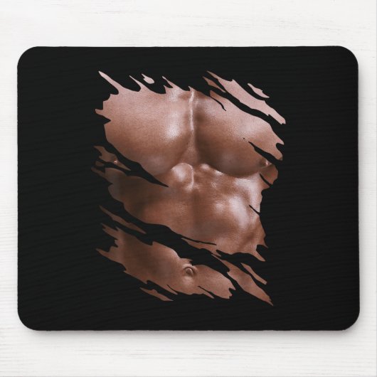 Männer Brustkorb Sixpack I Muskeln Bodybuilder I F Mousepad (Vorne)