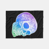 Männer Calaca Gradient Zucker-Schädel-Design Fleecedecke (Vorderseite (Horizontal))