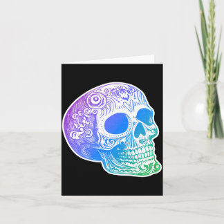 Männer Calaca Gradient Zucker-Schädel-Design Karte