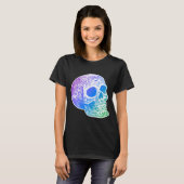Männer Calaca Gradient Zucker-Schädel-Design T-Shirt (Vorne ganz)