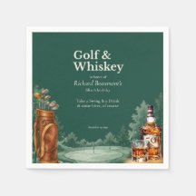 Männer-Chic-Golf- und Whiskey-Themen-50. Geburtsta