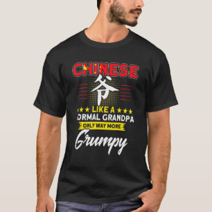Männer China Chinesischer Großvater Männer Flaggen T-Shirt