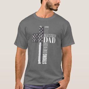 Männer Christlich gesegnete Vater Amerikanische Fl T-Shirt