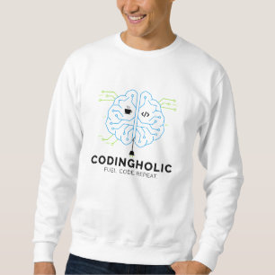 Männer Clean Tech Gehirn Coding Grafik Programmier Sweatshirt