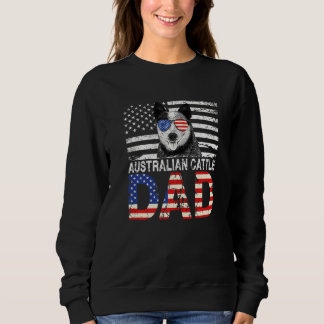 Männer Cool australischer Rinder Vater USA Flaggen Sweatshirt