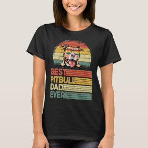 Männer Cooler bester Pitbull-Vater je Vatertag T-Shirt