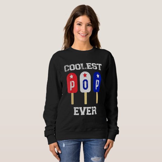 Männer Cooler Pop je Popsison Männer Bester Vater Sweatshirt (Vorne ganz)