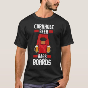 Männer Cornhole Bierbeutel Boards Trink-Bohnen-Tas T-Shirt
