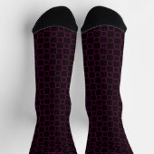Männer Crew Socken, Lila Violett Schwarzes Design Socken (Oben)