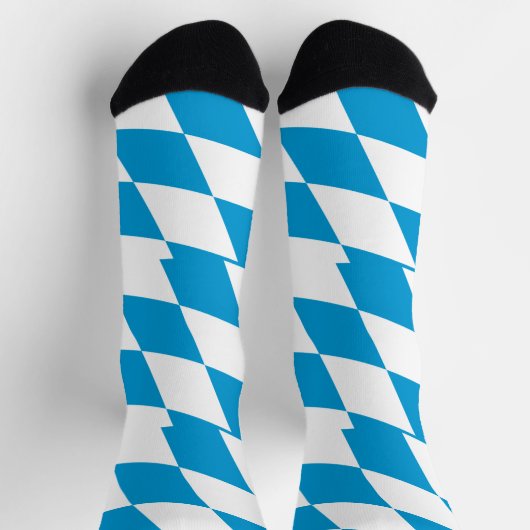 Männer Crew Socken mit bayerischer Flagge (Oben)