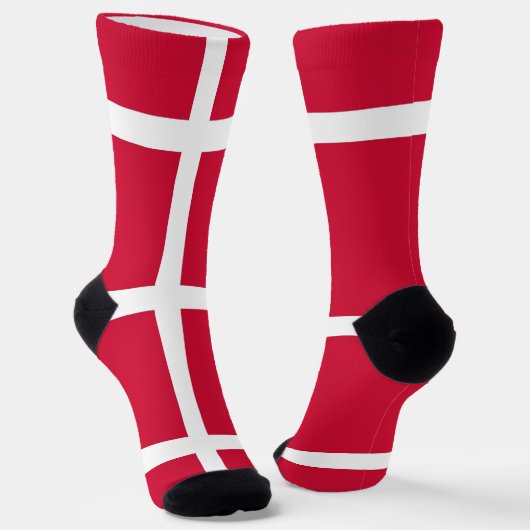 Männer-Crew-Socken mit dänischer Flagge Socken (Gewinkelt)