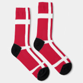 Männer-Crew-Socken mit dänischer Flagge Socken (Rechts)