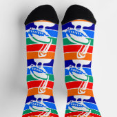 Männer Crew Socken mit der Fahne von St. Petersbur (Oben)