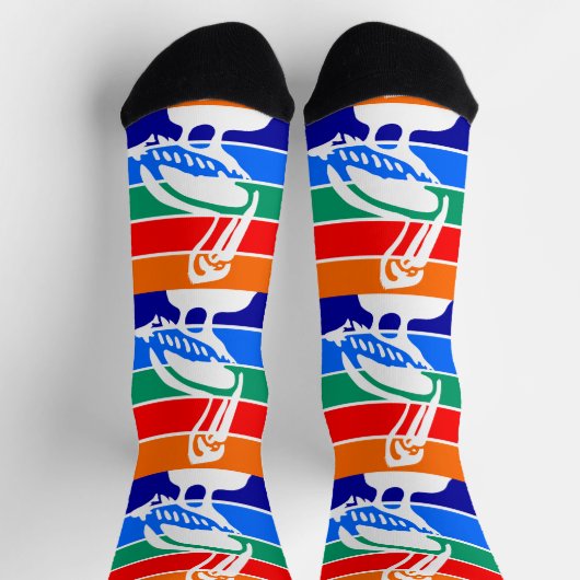 Männer Crew Socken mit der Fahne von St. Petersbur (Oben)