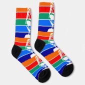 Männer Crew Socken mit der Fahne von St. Petersbur (Rechts)