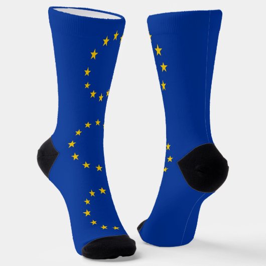 Männer Crew Socken mit der Flagge der europäischen (Gewinkelt)