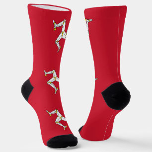 Männer Crew Socken mit der Flagge der Insel Man