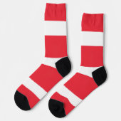 Männer Crew Socken mit der Flagge Österreichs. (Linkes Detail)