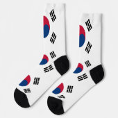 Männer Crew Socken mit der Flagge Südkoreas (Linkes Detail)