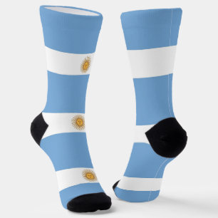 Männer Crew Socken mit der Flagge von Argentinien.