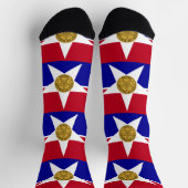 Männer Crew Socken mit Fahne von Dallas, USA. (Oben)