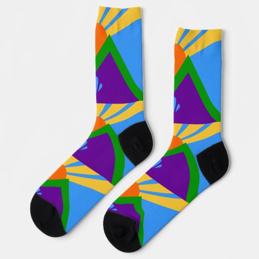 Männer Crew Socken mit Fahne von Manitou Springs (Linkes Detail)