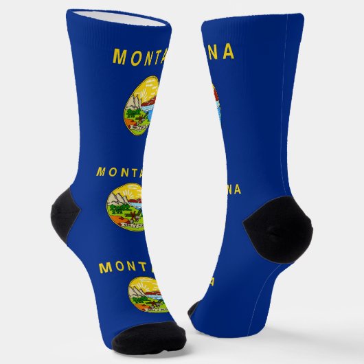 Männer Crew Socken mit Fahne von Montana (Gewinkelt)
