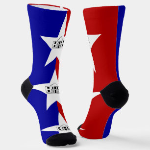 Männer Crew Socken mit Fahne von San Antonio, USA.