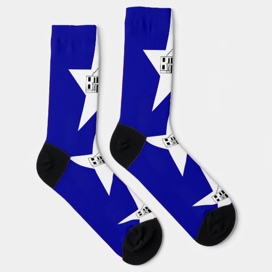 Männer Crew Socken mit Fahne von San Antonio, USA. (Rechts)