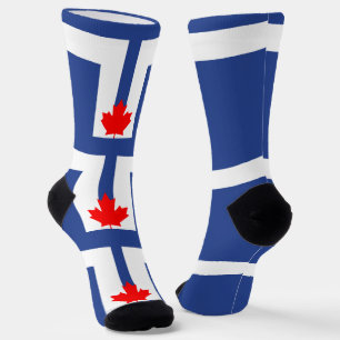 Männer Crew Socken mit Fahne von Toronto, Kanada