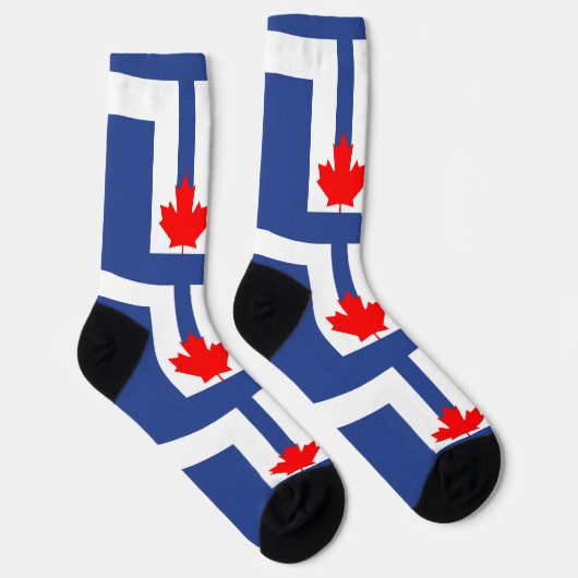 Männer Crew Socken mit Fahne von Toronto, Kanada (Rechts)